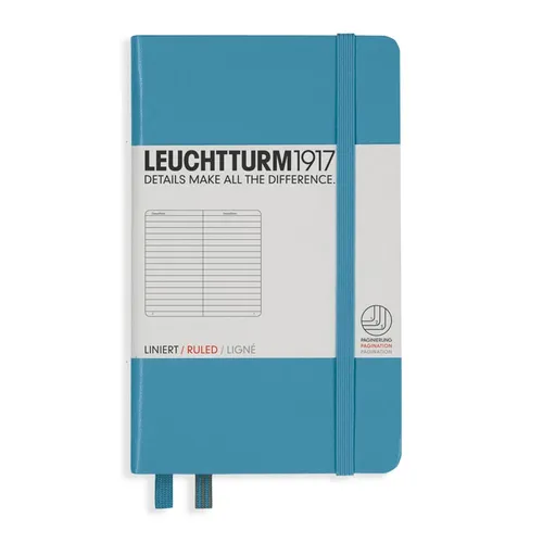 Leuchtturm Notebook A6 Hard Nordic Blue 185p linjerad