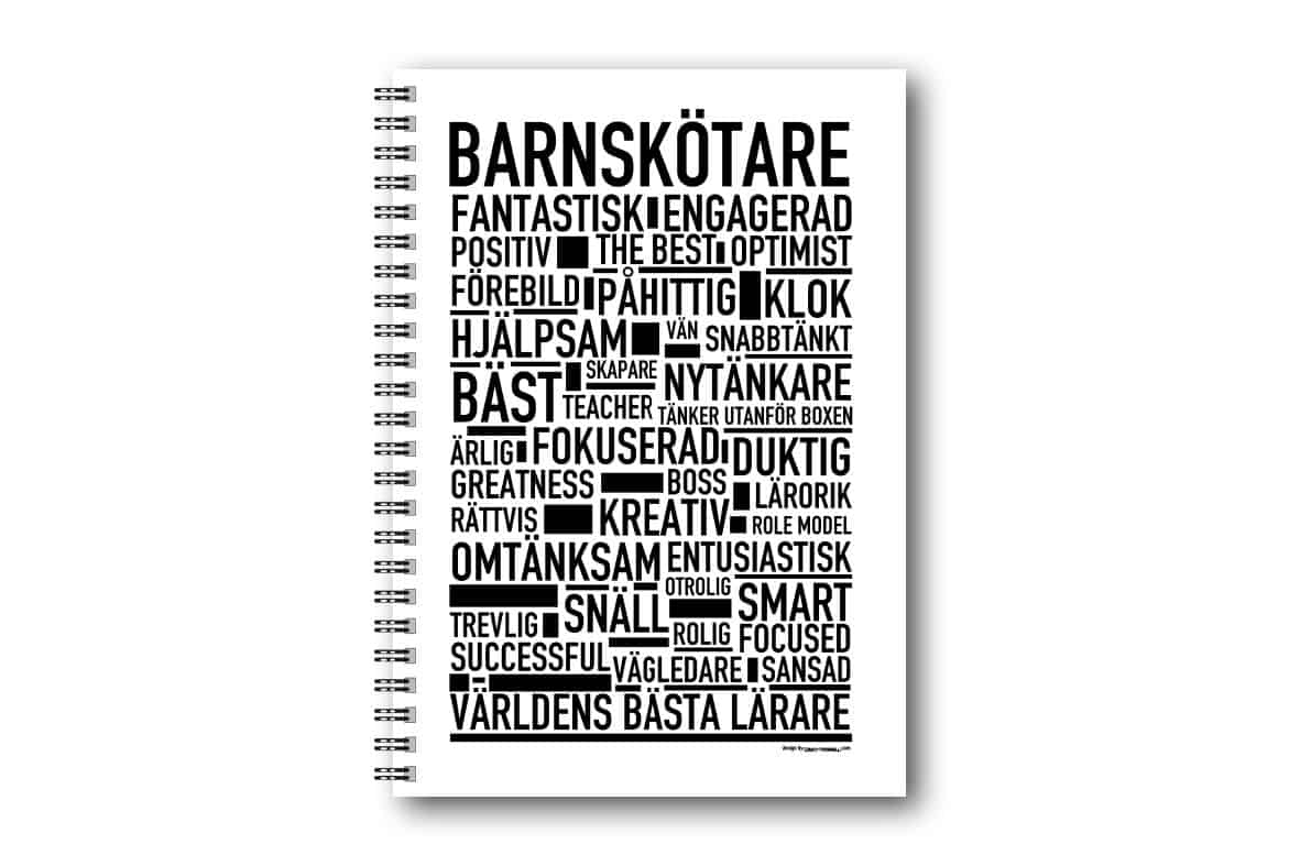 Skrivbok Barnskötare