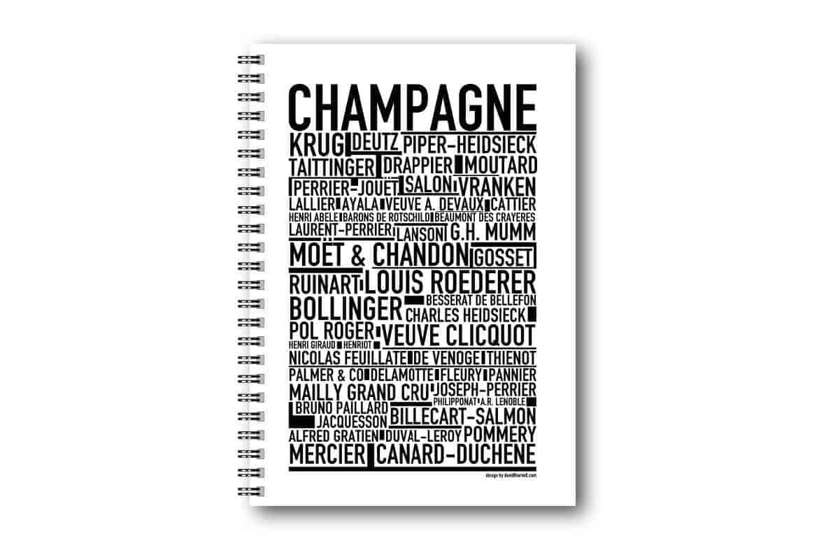 Skrivbok Champange