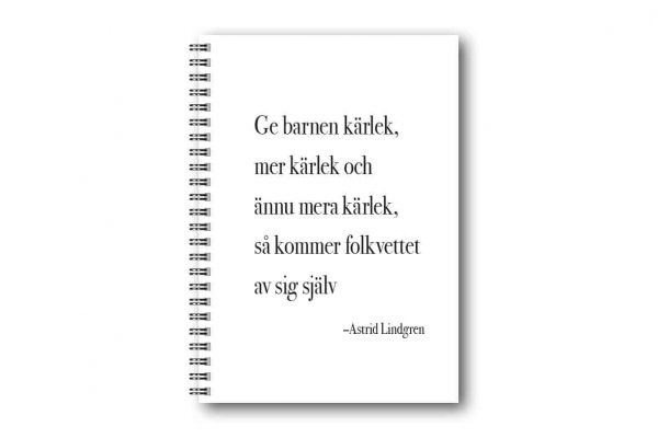 Skrivbok Citat Astrid Lindgren