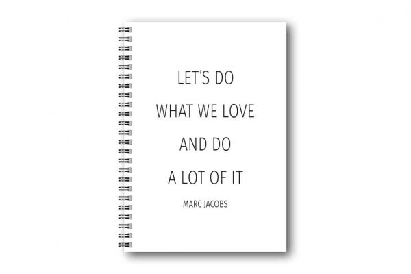 Skrivbok Citat Marc Jacobs