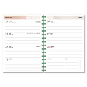 Personlig almanacka Arty leaf uppslag