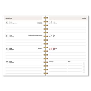 Personlig almanacka Blåklocka beige uppslag