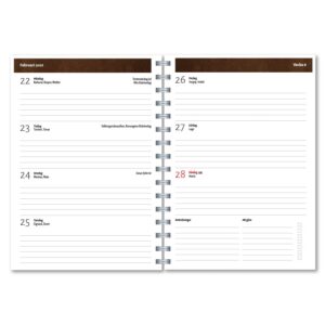 Personlig almanacka Brunt läder uppslag