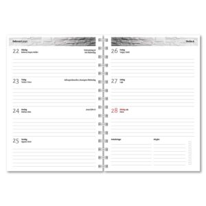 Personlig almanacka Grå stenvägg uppslag