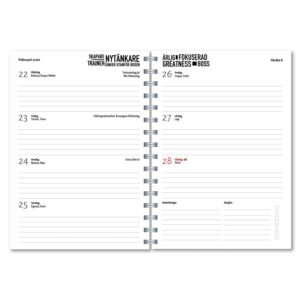 Personlig almanacka Tränare Wallstars uppslag