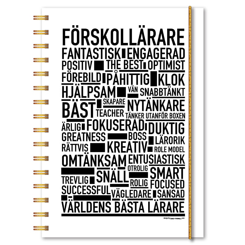 Personlig kalender Förskollärare Wallstars