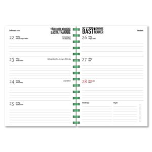 Personlig kalender Idrottslärare Wallstars uppslag