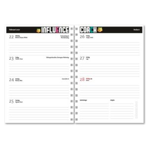 Personlig lärarkalender uppslag