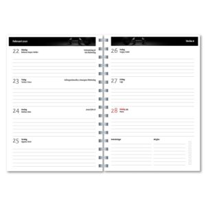 Personlig träningsalmanacka Hantel Svart uppslag