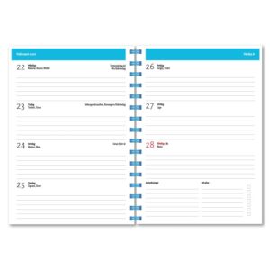 Personlig almanacka Blå uppslag