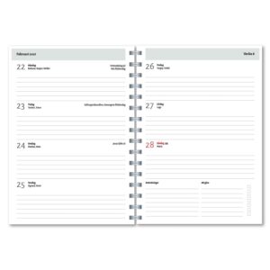 Personlig almanacka Grå uppslag
