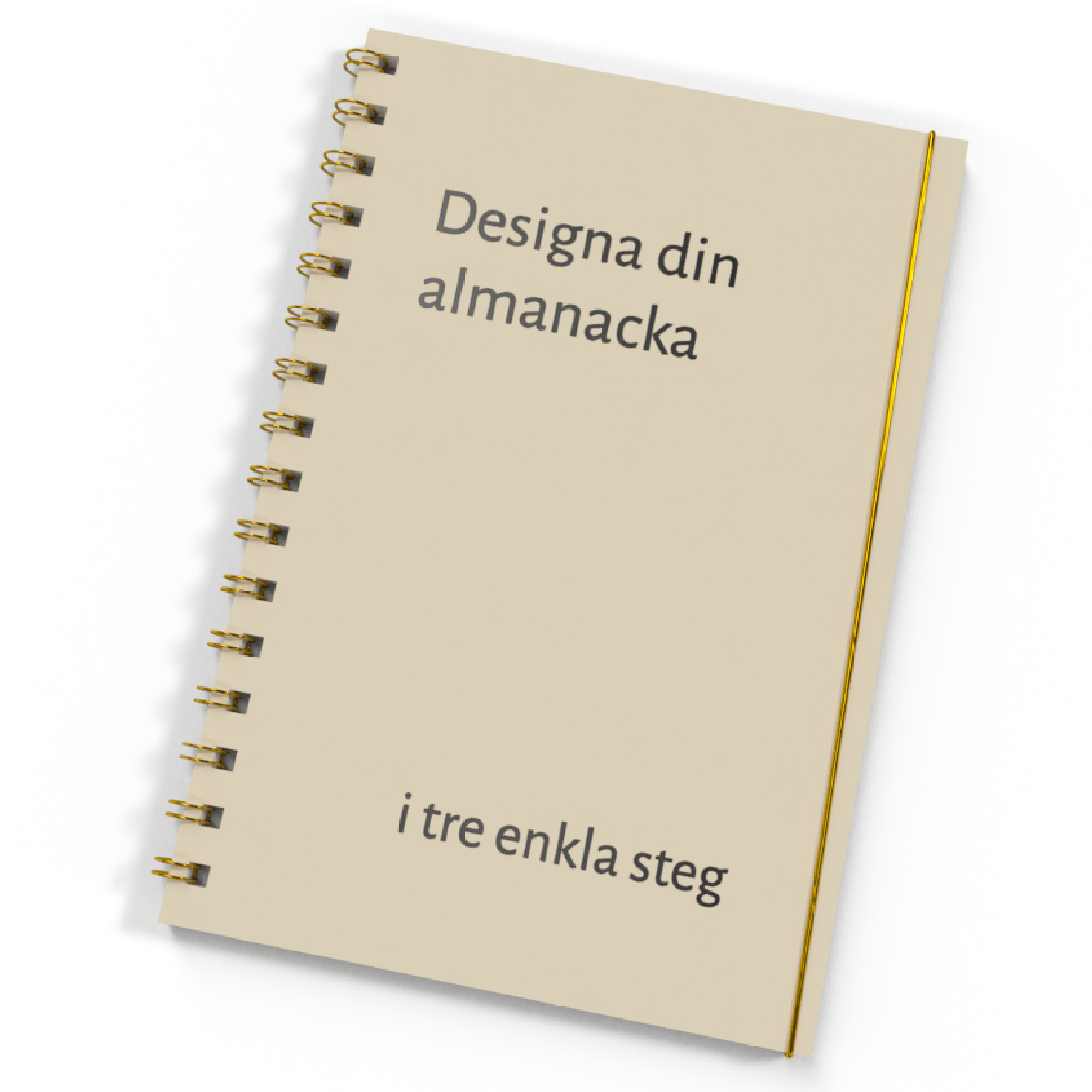Personlig almanacka beige