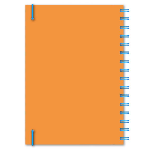 Personlig almanacka orange baksida