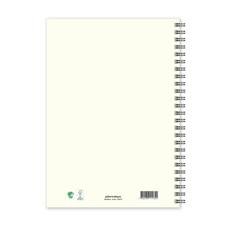 Anteckningsbok A5 Kanelros linjerad Baksida