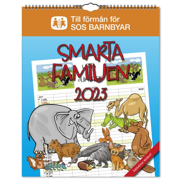 Väggkalender Smarta Familjen 2023 omslag