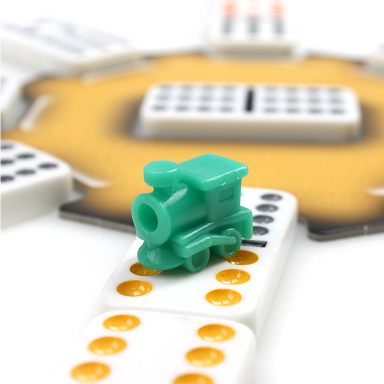 Dominospel Mexican Train plåtask spelplan 2