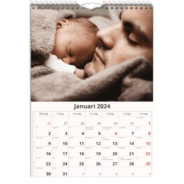 fotokalender A4 stående inlaga