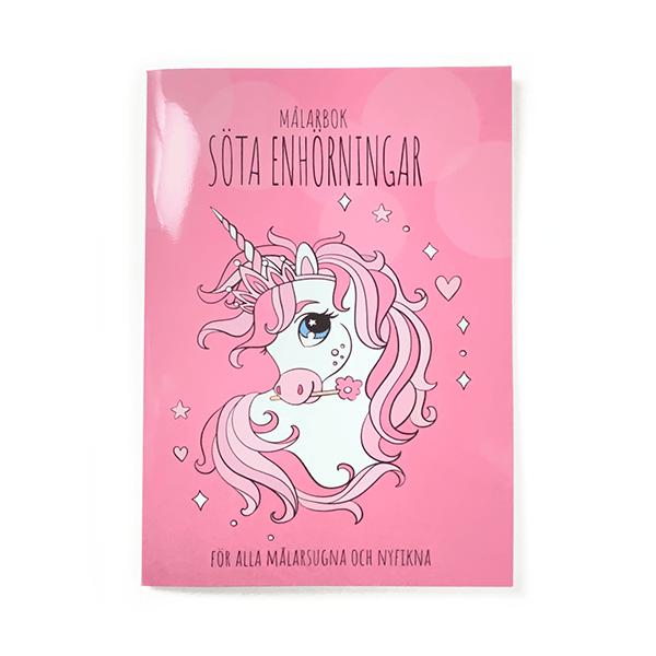 Målarbok Söta Enhörningar