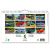Väggkalender Classic Cars 2024 liten baksida