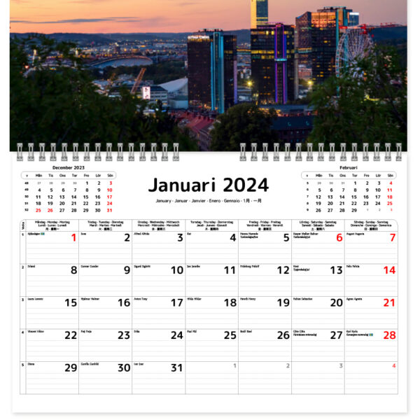 Väggkalender Göteborg 2024 kalendarie