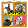Väggkalender Roliga Djur Mini 2024 omslag