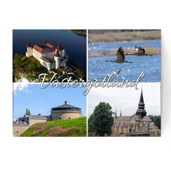 Vykort Västergötland Kollage Vykort Västergötland Kollage