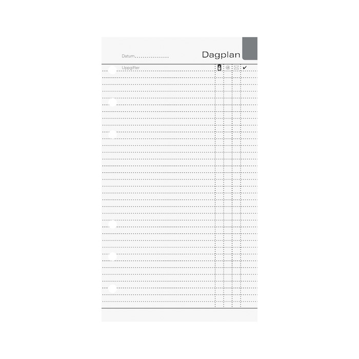 Systemkalender Aplan Diary Blankettsats innehåll 1