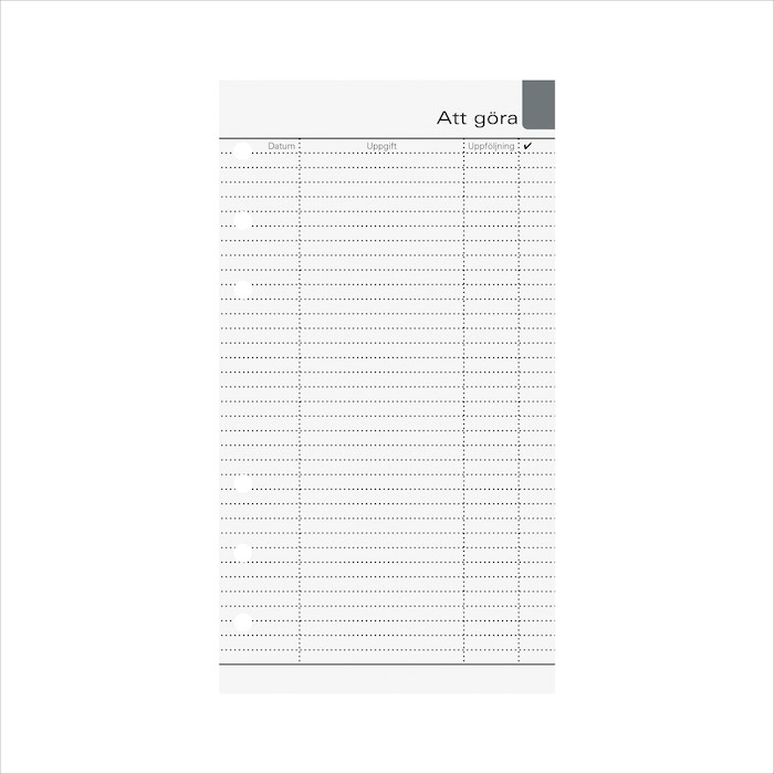 Systemkalender Aplan Diary Blankettsats innehåll 2