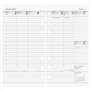 Systemkalender Aplan Diary Manager 2023 -2024 18 mån refill uppslag