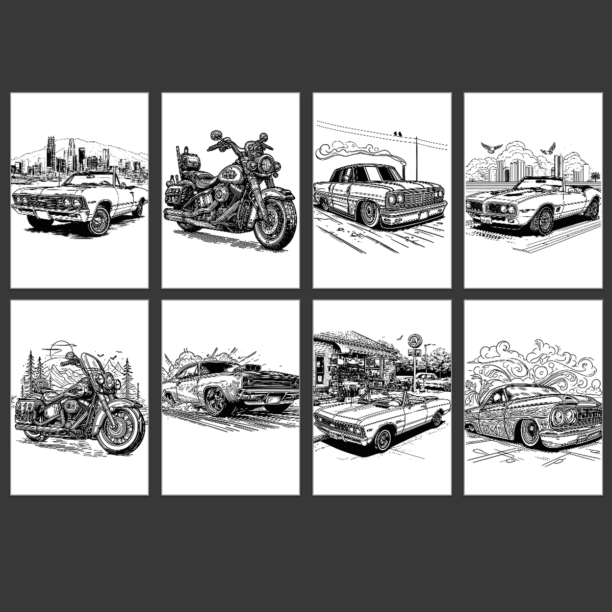 Coloring Posters 30x40 Pappas målarbok innehåll