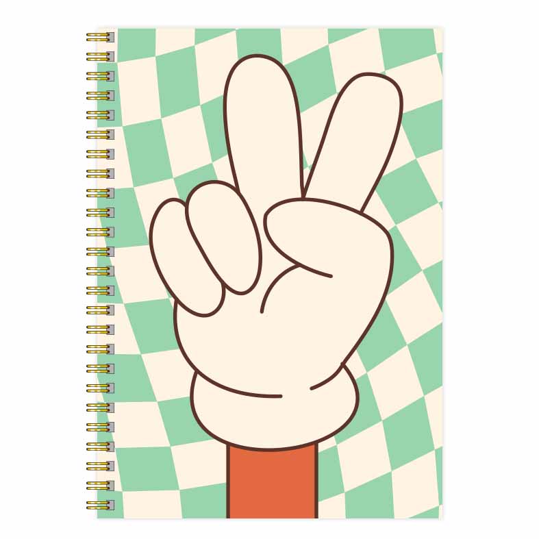 Anteckningsbok A5 Good Vibes Peace framsida