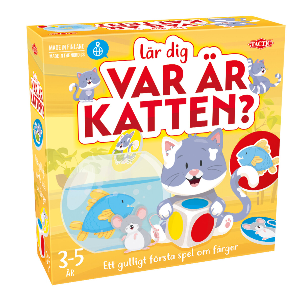 Barnspel Lär dig Var är katten