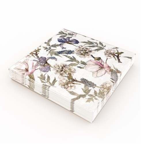 MATSERVETTER 20P BLOMMOR PASTELL förpackning