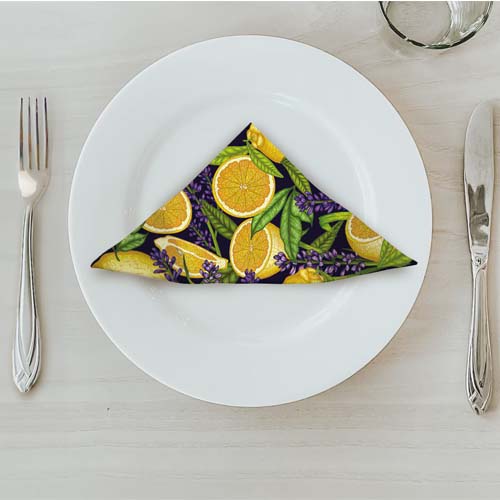 MATSERVETTER 20P CITRON / LAVENDEL SVART pÄ tallrik