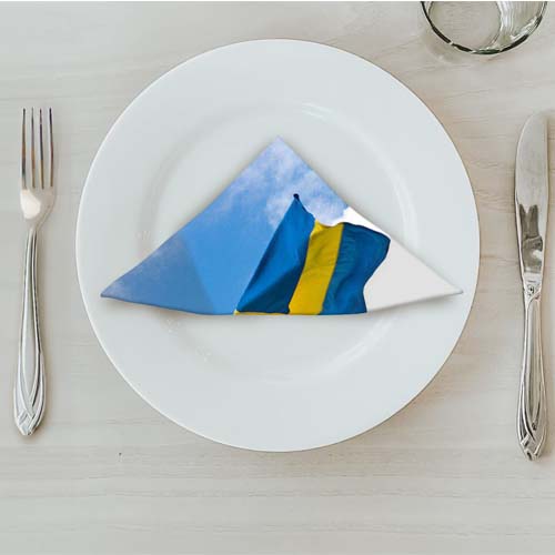MATSERVETTER 20P FLAGGSTÅNG på tallrik