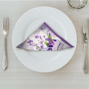 MATSERVETTER 20P LAVENDELKORG på tallrik