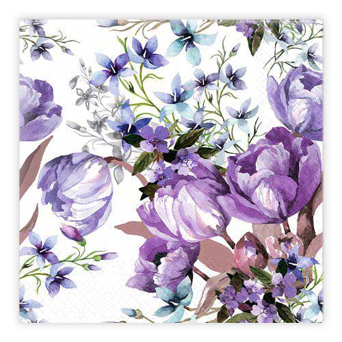 MATSERVETTER 20P LILA BLOMSTER