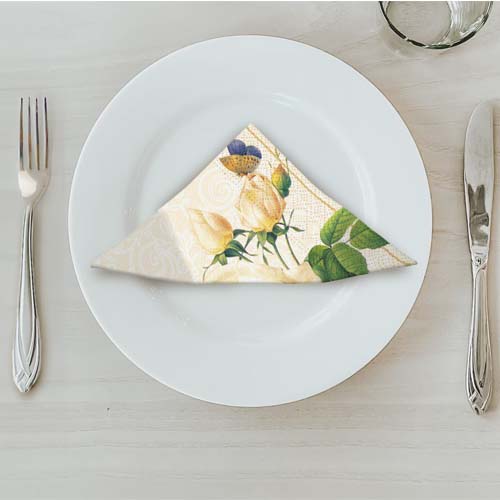 MATSERVETTER 20P ROS BEIGE på tallrik