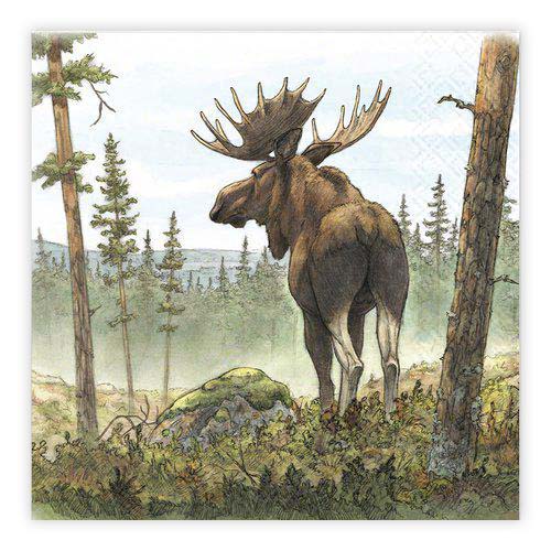 MATSERVETTER 20P TECKNAD ÄLG