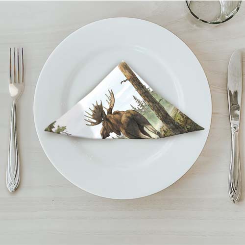 MATSERVETTER 20P TECKNAD ÄLG på tallrik