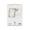 Väggkalender Blomster A4 2025 Baksida