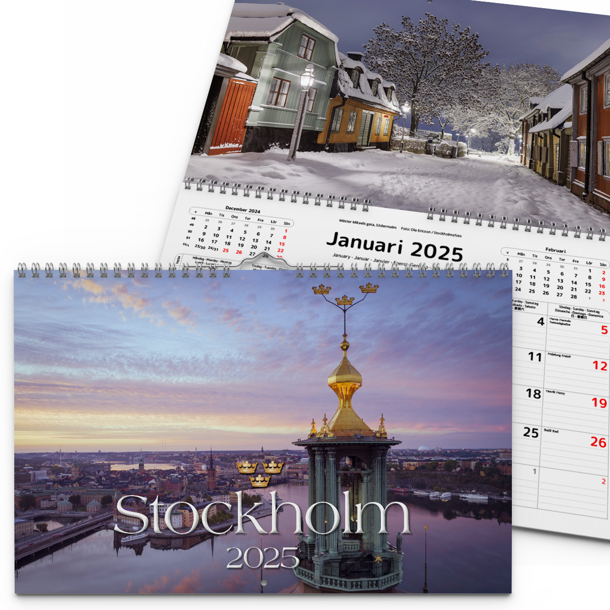 Väggkalender Stockholm 2025