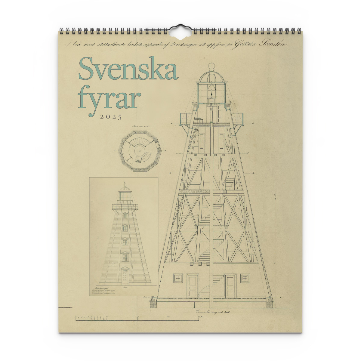 Väggkalender Svenska fyrar 2025 Omslag