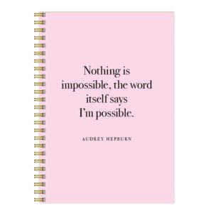 Anteckningsbok A5 Citat Audrey Hepburn Framsida