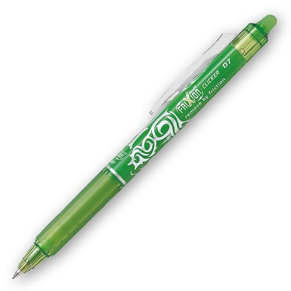 Pilot FriXion Clicker 0,7 Ljusgrön Raderbart Bläck