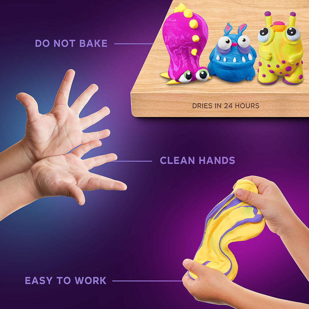 Pyssel barn Bygg med lera 24 färger Flygplan 2