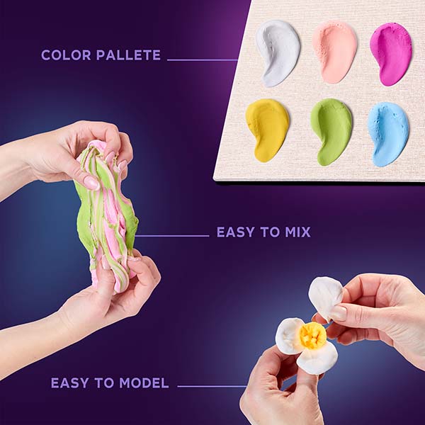 Pyssel vuxna Blommor lera Romance 3