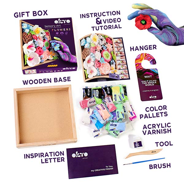 Pyssel vuxna Blommor lera Romance översikt 2