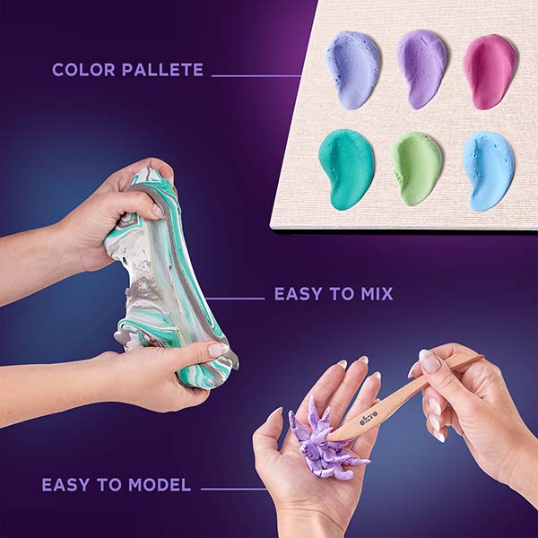 Pyssel vuxna Blommor lera Tenderness 3